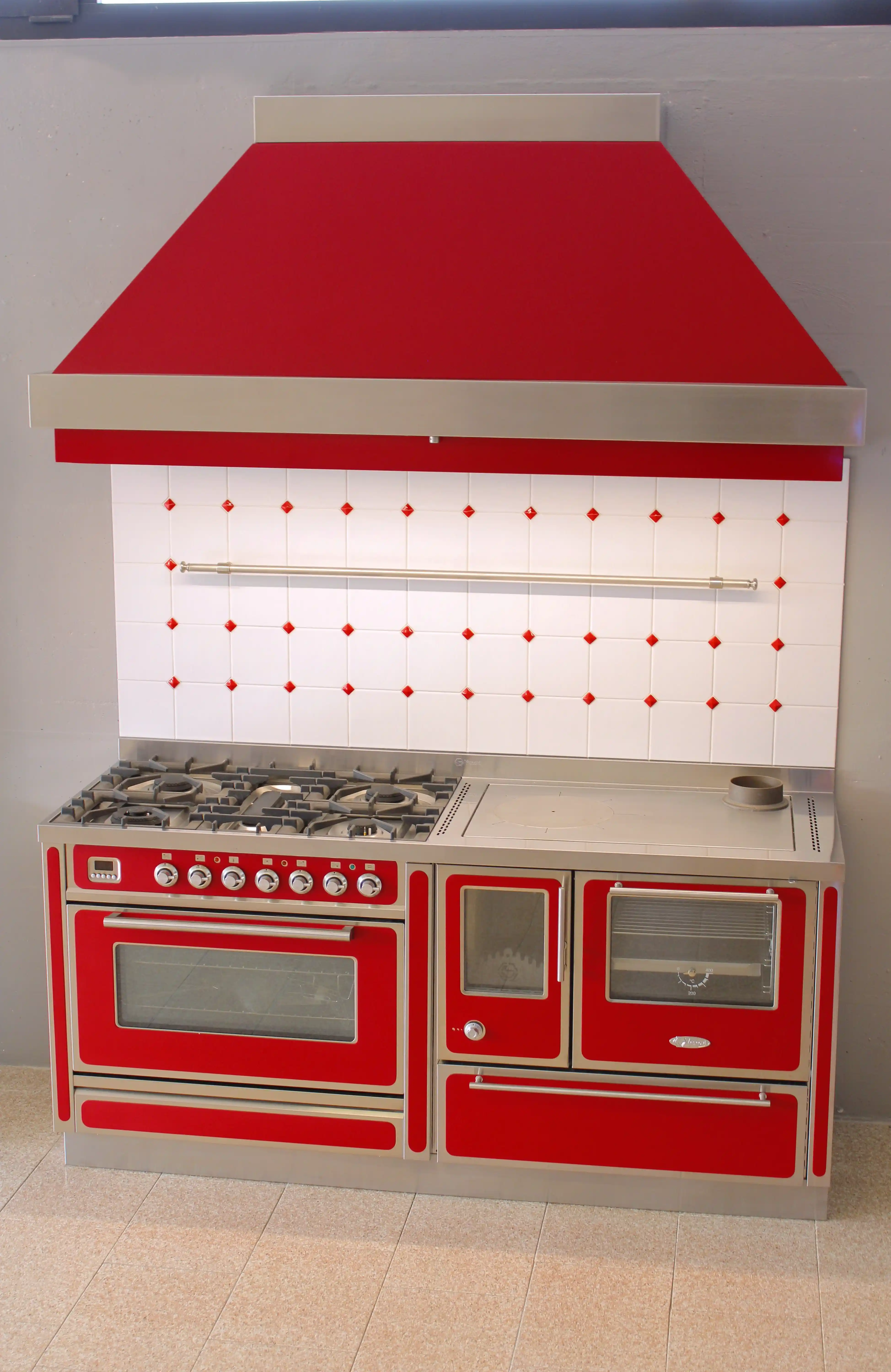 Cucina combinata 180 moderna - Vista frontale
