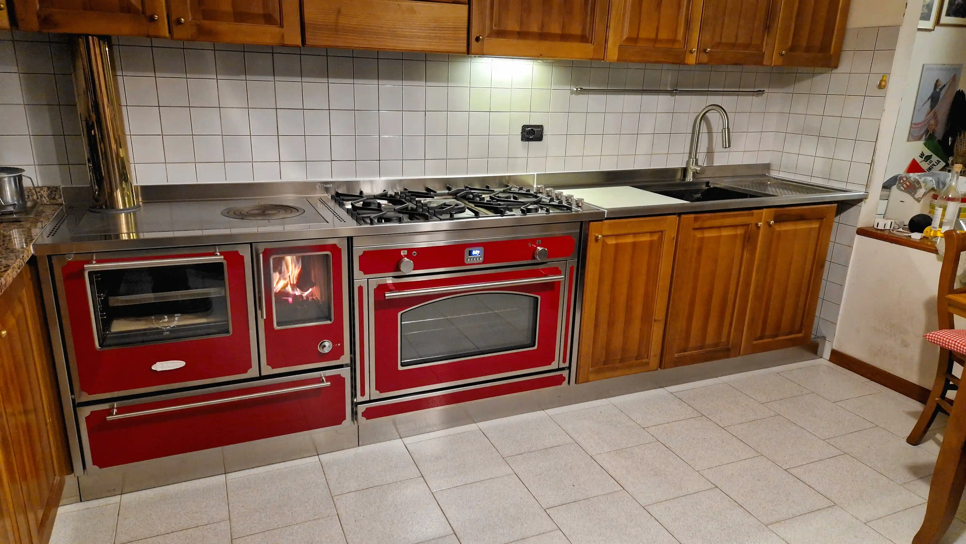 Cucina xl90 5 fuochi e lavandino