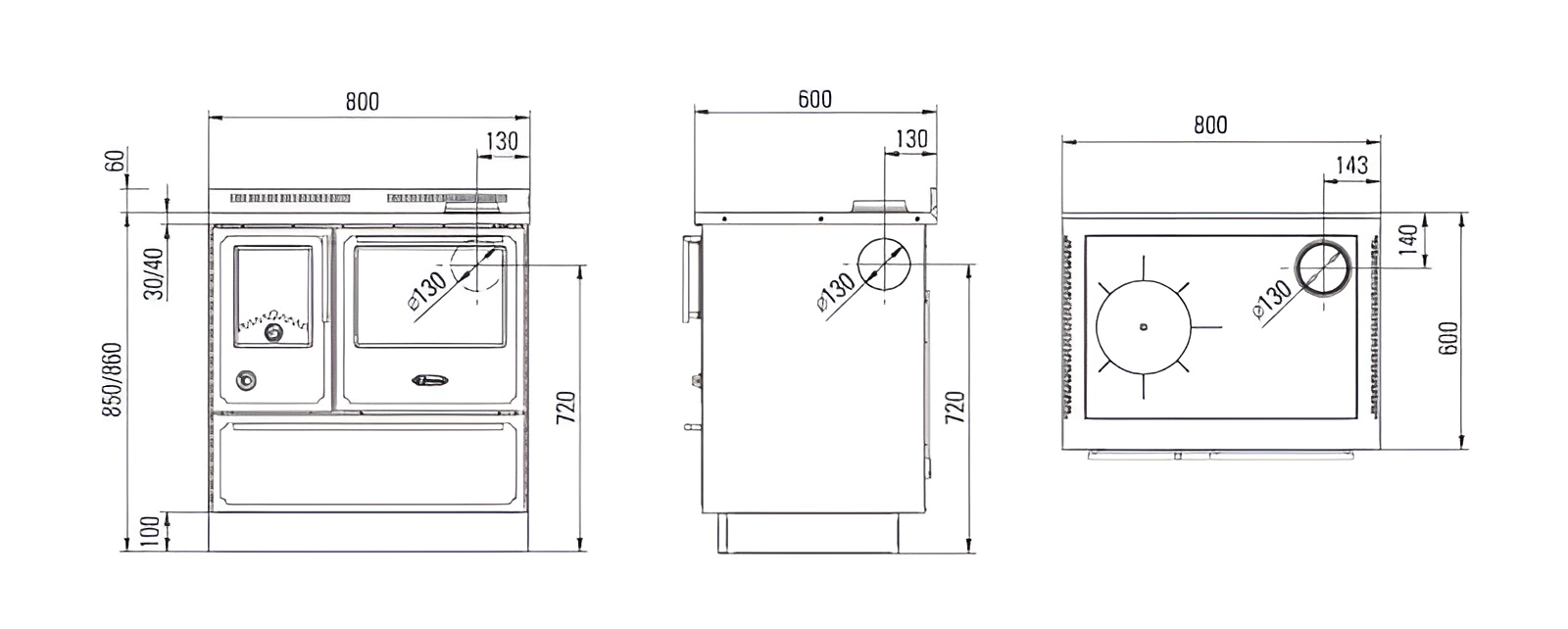 Disegni e misure XL 80