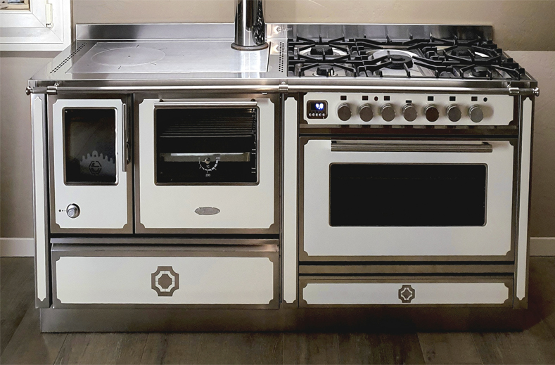 Cucina a legna mod XL90 5 fuochi